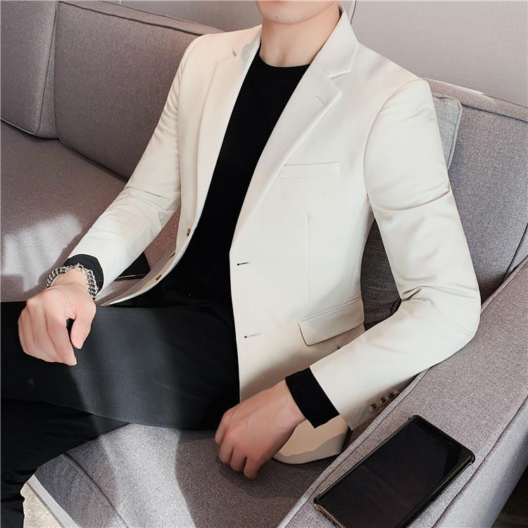 Product Introduction of Slim Fit Men's Blazer Korean Style Ins Trendy Cool High-End Casual Suit Business Formal Hairstylist Jacket Footwear 20