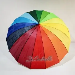 (061)Payung Golf Jumbo Rainbow/Pelangi 16 Jari