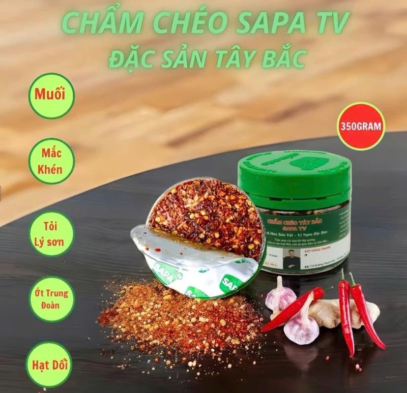 chẩm chéo Sapa TV - Đặc sản Tây Bắc, gia vị mắc khén, hạt dổi. Loại 350g. Cay thơm. chẳm cheotay cham cheo sapatv