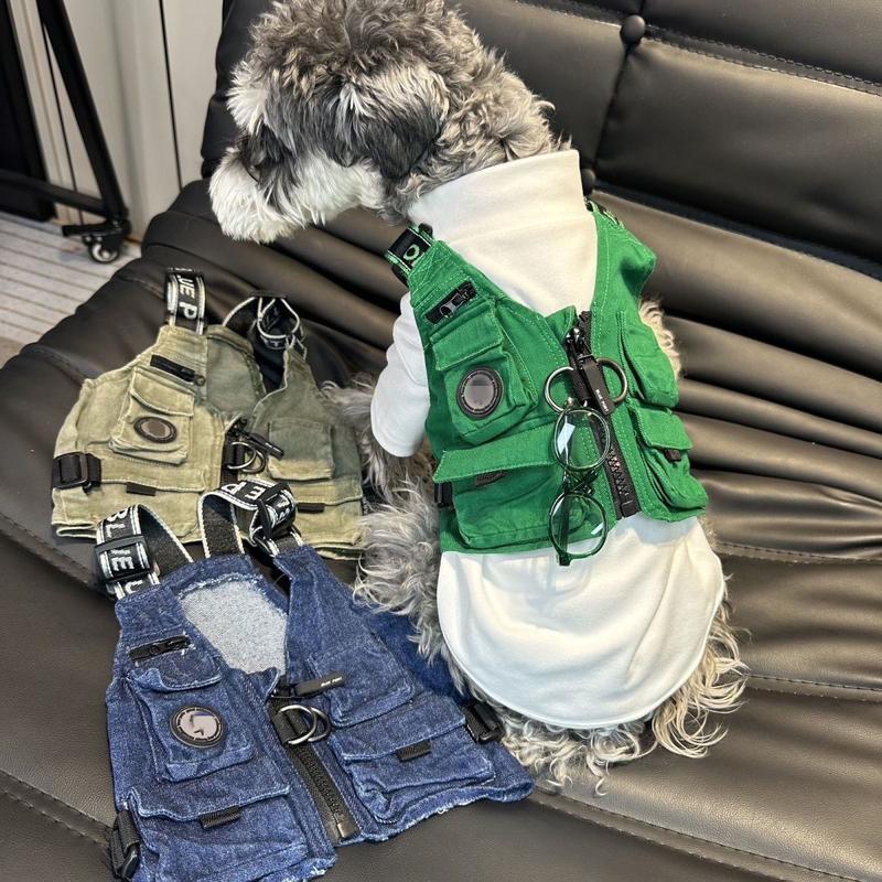 Product Introduction of Quần áo cho chó, Phong cách mùa xuân và mùa thu, Chó Bull Pháp, Schnauzer, Bichon, Teddy, Shiba Inu, Westie, Trang phục áo vest làm việc thời trang cho thú cưng real  dog  shoes 0
