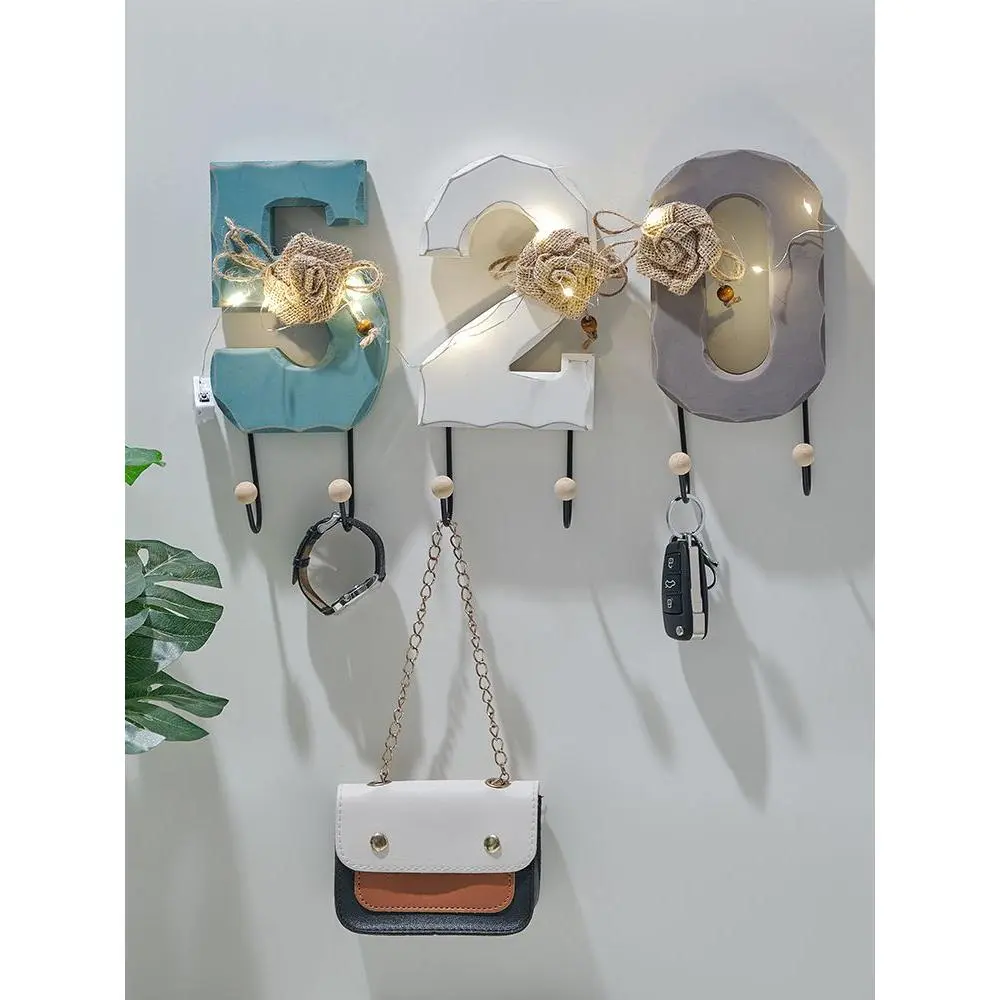 Móc Treo Trang Trí Kỹ Thuật Số, Thiết Kế Treo Tường, Móc Sáng Tạo, Thích Hợp Cho Gia Đình, Giá Treo Quần Áo, Cửa, Móc Chìa Khóa, Đồ Trang Trí Cửa Hàng Quần Áo, Năm 2025, Ngày 520