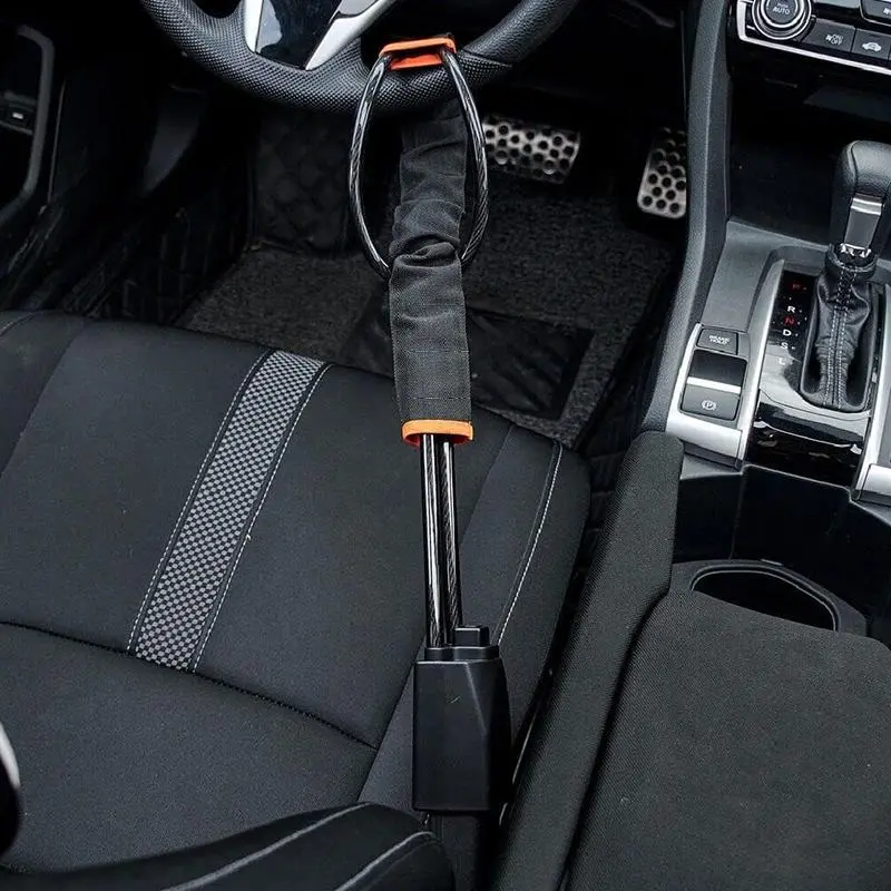 Professional Car Steering Wheel Lock, 2 Counts Thickened Car Seat Belt Buckle Lock, Universal Anti-theft Lock, Outdoor Accessories 4