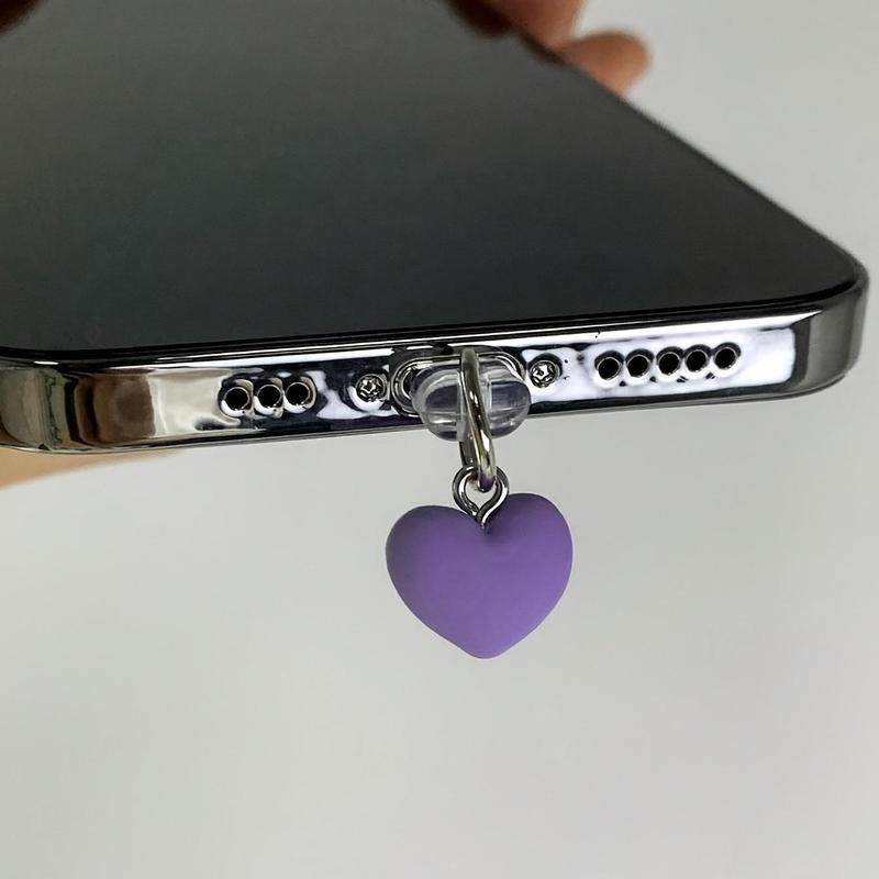 Heart Design Phone Dust Plug, Mobile Phone Dust Plug, Phone Dust Plug for iPhone & Type-C Interface Mobile Phone, Phone Accessories 8