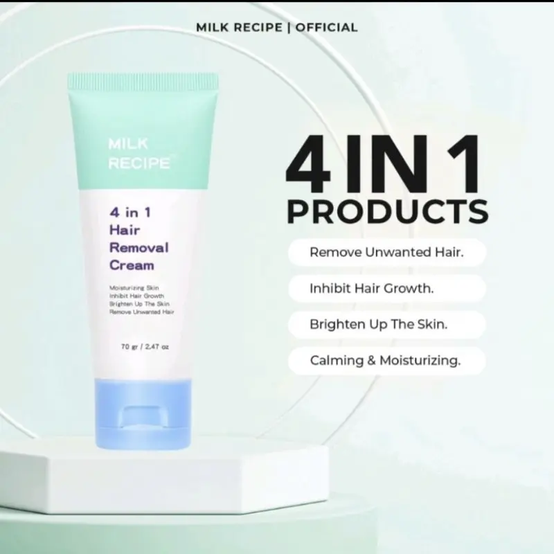 Milk Recipe 4 in 1 Hair Removal Cream 70g | Krim Pengilang Bulu Perontok 1