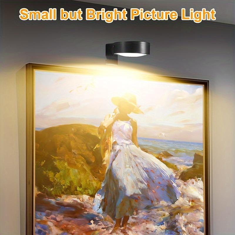 Product Introduction of 3-Pack Battery-Powered LED Picture Lights with Remote, Press Control, Adjustable Color Temperature, and Timer, Wireless Metal Wall Art Lighting for Gallery, Stairs, Corridors, Bedroom Frame Decoration 3