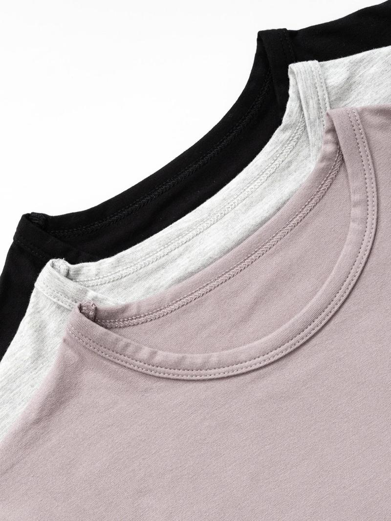 Product Introduction of Women's Solid Color Top & Skinny Shorts Loungewear Set, Casual Comfy Short Sleeve Tee & Shorts Set, Ladies Sleepwear for All Seasons, Pajamas Set 4
