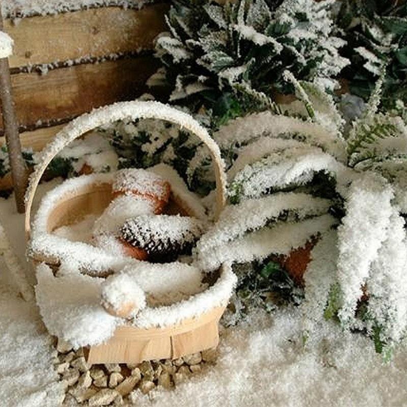 Serbuk Salji Tiruan, Kepingan Salji Palsu Gebu, Bekalan Hiasan Parti Krismas, DIY, Sesuai untuk Tahun Baru, Xmas dan Pemandangan Musim Sejuk, Perhiasan Suasana 4