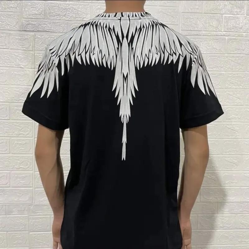 Áo Phông Nam Nữ In Hình Đôi Cánh Trắng Burlon Tràn Cổ Hai Mặt - Áo Cánh Chim Trắng  Cho Các Boy Phố Đi Chơi Đi Biển Hot 2023 Top Menswear