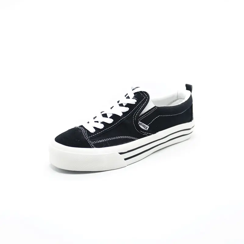 Sepatu Wewalk Footwear - Slip On Muaqad Black White Original Indonesia Flat Shoes Pria Sneakers Kerja 2