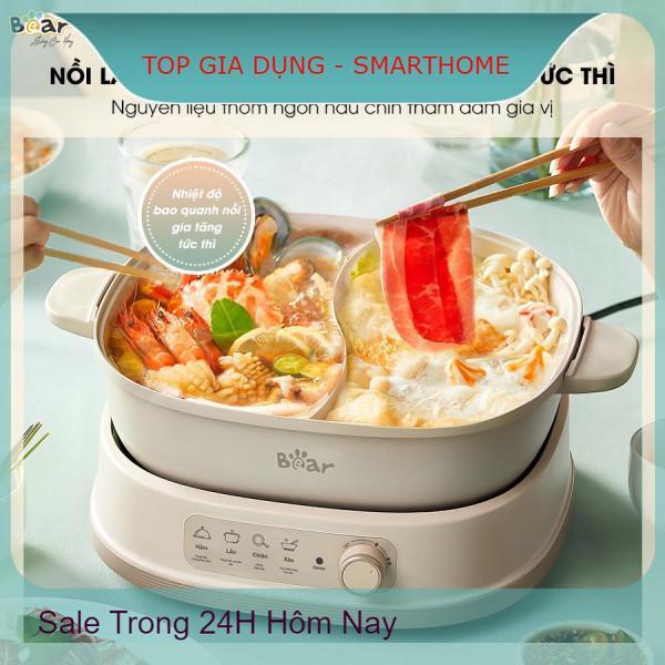Nồi Lẩu Nướng Điện Bear DHG-C60D1 6L Chống Dính Tháo Rời - Bảo Hành 12 Tháng - Nướng Thịt, Không Khói 9