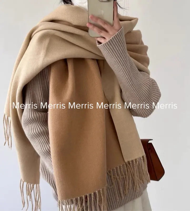 [ẢNH THẬT] K25 - Khăn choàng 2023 quàng cổ nam nữ unisex dày dặn Len 3