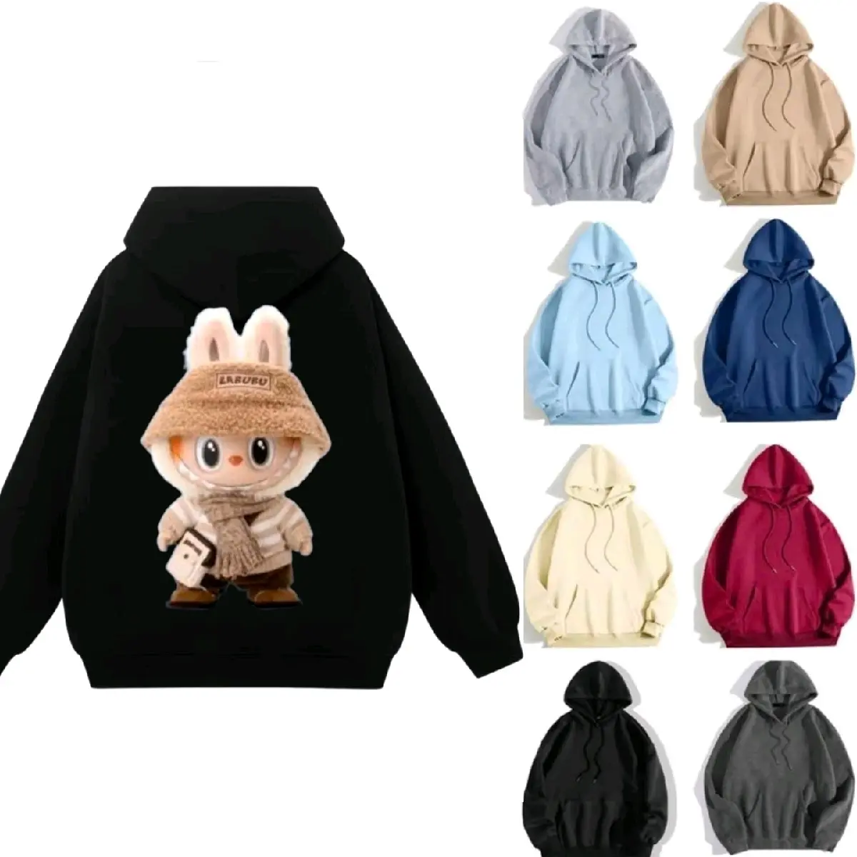 áo hoodie nỉ túi mũ   nam nữ Top. Women. LABUBU TO