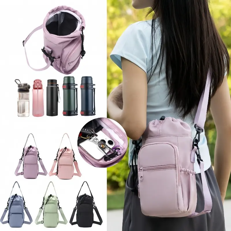 2 IN 1 Tas Tumbler / Sarung Tumbler / Tumbler Bag Tahan Air/Tas Selempang Botol Minum Sling Bag / Tas Botol Multifungsi / Tas Olahraga