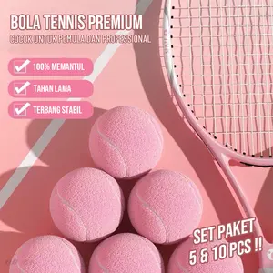BBAK SET 10 Bola Tennis Pink PREMIUM | Bola Tenis Ball Kualitas Tinggi Tahan Lama Cocok Untuk Pemula dan Professional