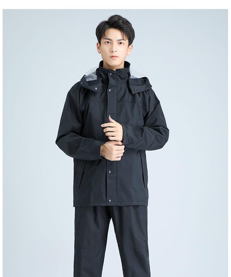 Product Introduction of Raincoat Rain Pants Suit Anti-Rainstorm Men's Hiking Portable Reflective Construction Site Delicate Split Fishing Raincoat 21