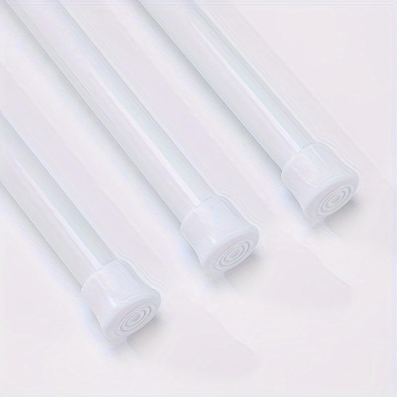 Product Introduction of 1 piece of non stamped telescopic rod, built-in spring fixed curtain rod, wall mounted towel rod, fixed decorative shower curtain curtains and door curtains, bathroom accessories 8