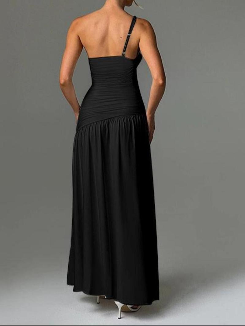 Product Introduction of Women's Plain Split Hem Dress, Solid Sleeveless Long Dress for Party Club Dating Wear, Ladies Clothes for All Seasons, Womenswear 6