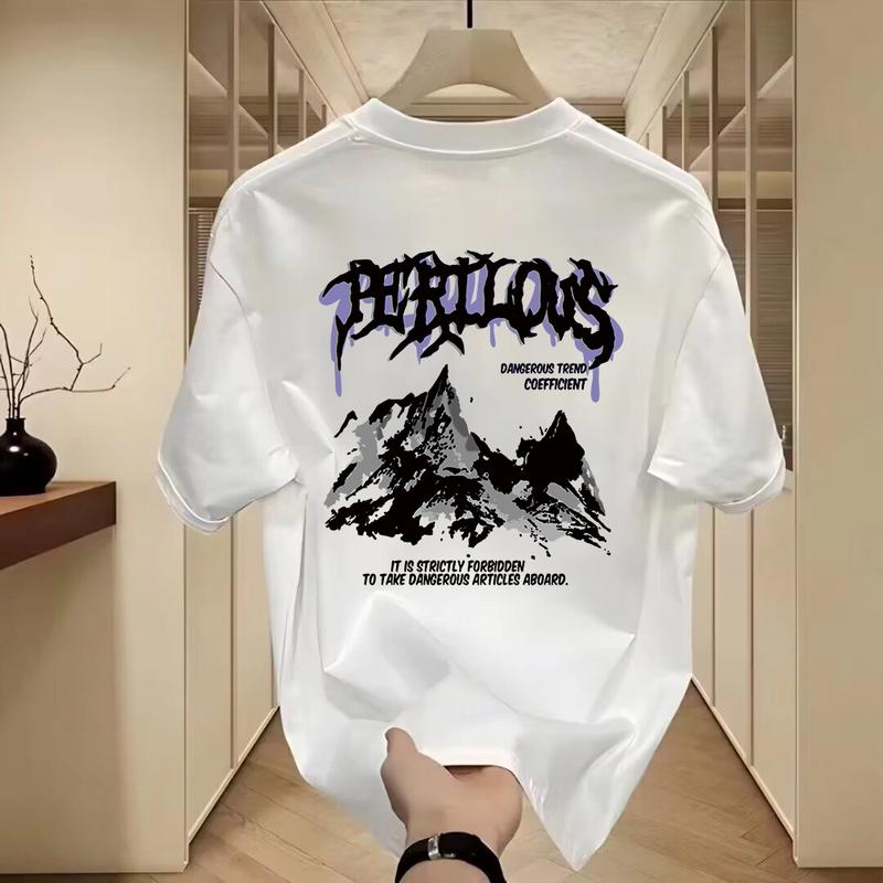 Áo thun nam tay ngắn cỡ lớn hiphop thương hiệu hợp thời trang Menswear Cổ Tròn