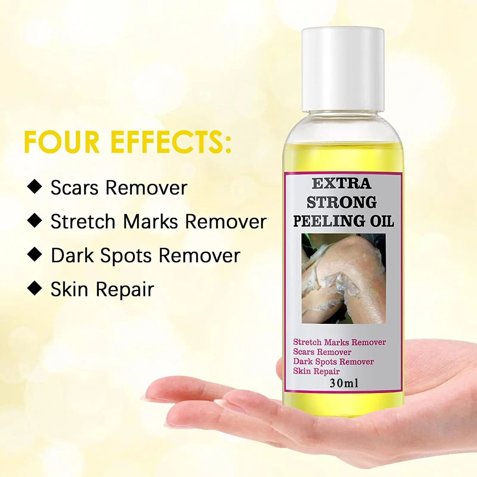 Effective Yellow Exfoliating Oil For Dark Rough Skin 100ML Facial Oil Body Peeling Oil