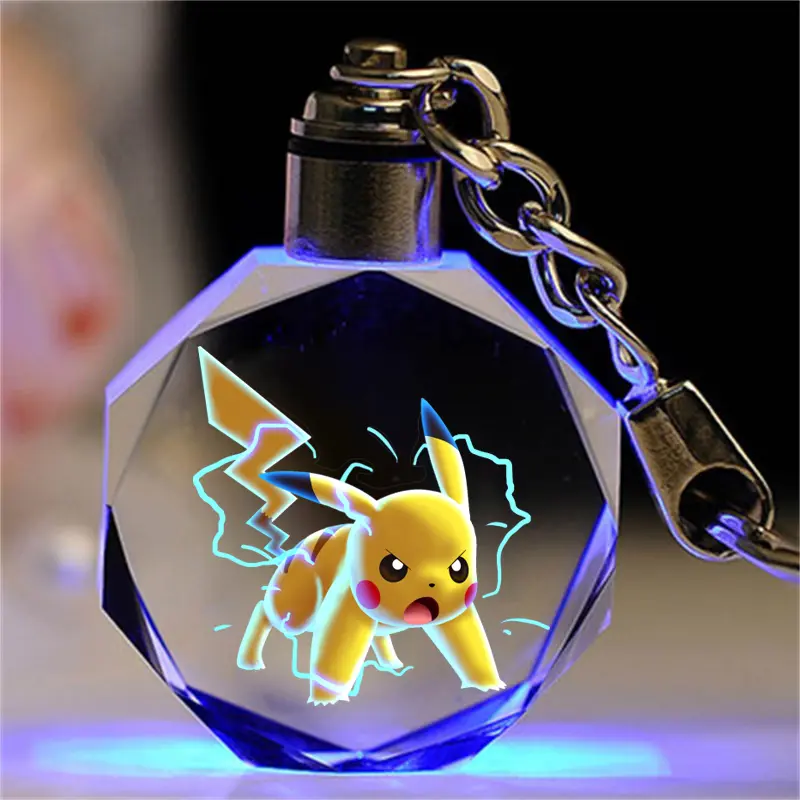 Mặt Dây Chuyền Móc Chìa Khóa Pha Lê, Pokémon Pikachu, Tùy Chỉnh Với Em Bé Ma Thuật, Quà Sinh Nhật Cho Bé Trai Và Bé Gái, Lý Tưởng Làm Quà Tặng Women Móc Khoá