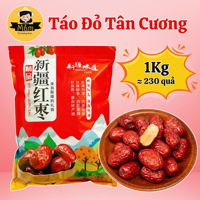 [1kg Size Nhỏ] Táo Đỏ Tân Cương Cô Mầm Foods - Dùng cho ăn vặt, nấu chè dưỡng nhan, lẩu, hầm gà, pha trà