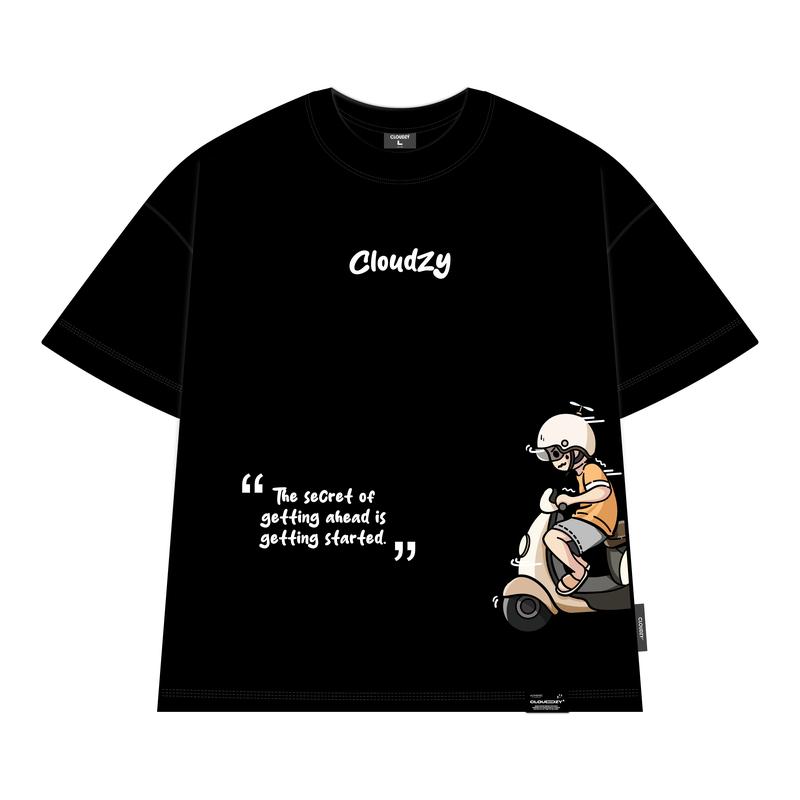 Product Introduction of Áo thun boxy nam nữ oversize basic tay lỡ phông unisex form boxy rộng cổ tròn cotton cao cấp local brand CLOUDZY COUPLE 240GMS Sản phẩm 7