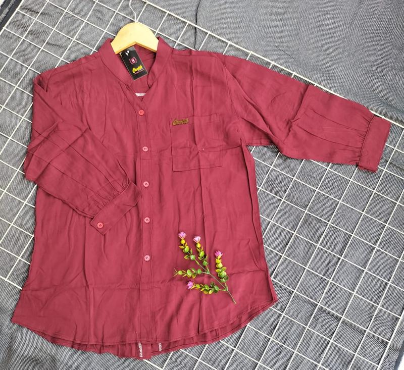 atasan wanita bahan rayon twill lengan Panjang 2