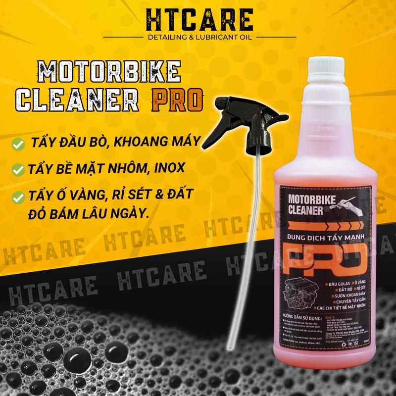  Dung dịch tẩy rửa Motorbike Cleaner PRO dùng tẩy đầu bò khoang máy chi tiết nhôm & inox cho xe máy ô tô 