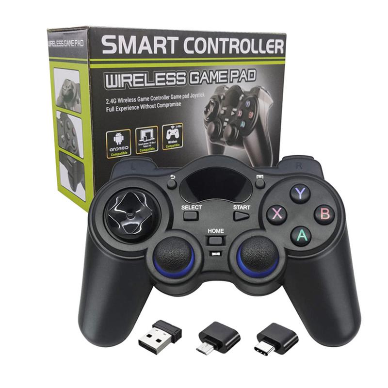 Bộ điều khiển tay cầm chơi game không dây, 2.4G, dành cho máy tính bảng Android, điện thoại, máy tính thông minh, hộp TV Chơi Điện Tử Phụ Kiện