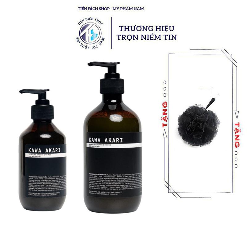 Dầu gội đầu Kawa Akari Shampoo Rusty Lab 300ml 500ml – Chiết xuất từ thiên nhiên phục hồi tóc - Tặng bông tăm than tre Women nam Nữ Dưỡng Tóc