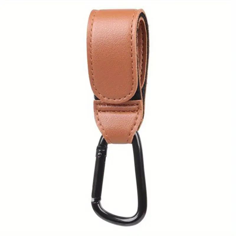 Faux Leather Baby Stroller Hook, 2 Counts/set Portable Artificial Leather Climbing Buckle, Multifunctional Hook for Home, Car, Outdoor, Travel 4