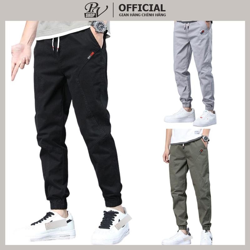 Quần JOGGER Thời Trang Nam, Chất Kaki Co Giãn Thoải Mái, Phong Cách Ống Bo Chun, Chuẩn Xịn Pants Menswear Sport Trang Phục Tập Thể Dục