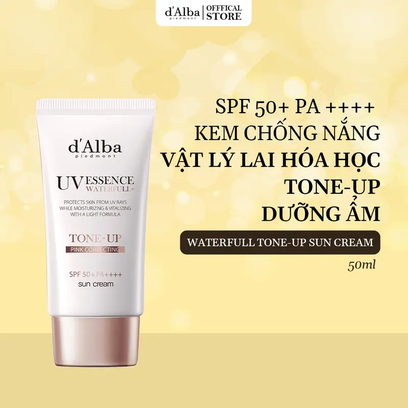 [50ml] [TONE-UP]Kem chống nắng thuần chay d'Alba Waterfull Tone-Up Sun Cream SPF50 + PA + + + + 50ml Tất cả các loại da Sunscreen Skincare SPF 50 1