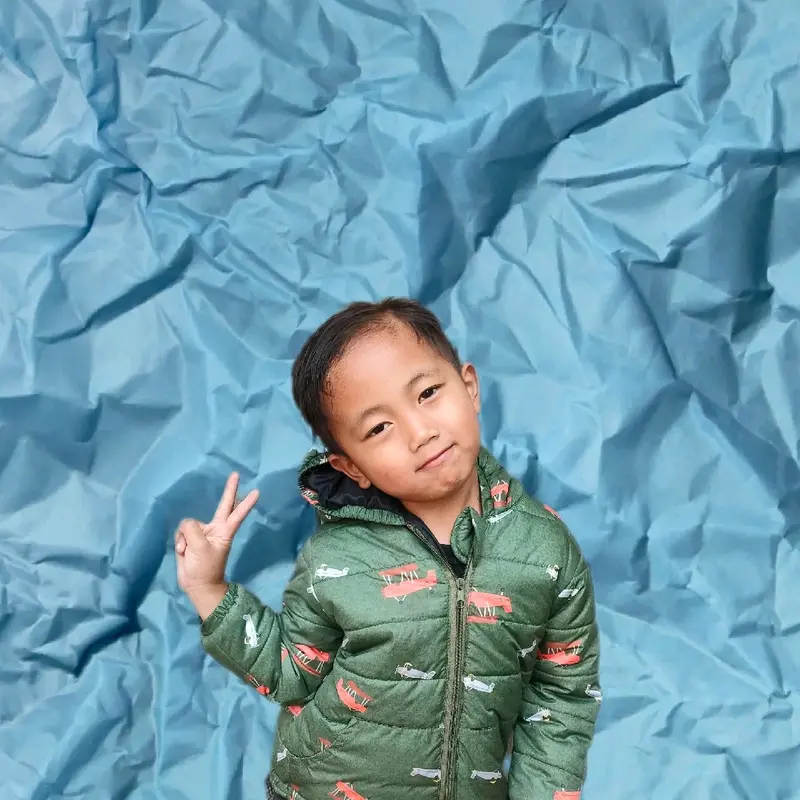 jaket anak motip gelembung 1