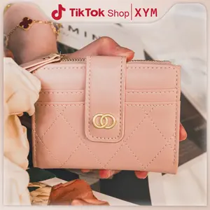 Dompet Mini Kancing 2025 | 8 Warna Pilihan! Desain Kecil & Praktis, Cocok untuk Simpan Uang & Kartu, Tampil Cantik Setiap Hari Kulit Wanita，COD | XYM