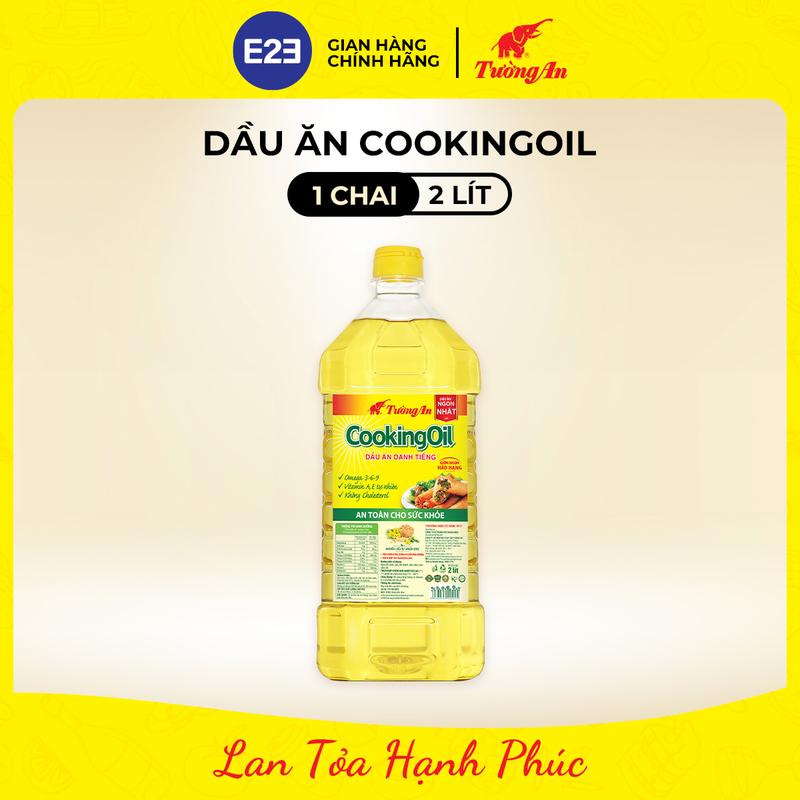 Dầu Ăn Tường An Cooking Oil Chai 2L Tuyệt Đỉnh Chiên Rán - Dùng Cho Cả Gia Đình | E2E Thực Phẩm Đồ Uống | Kido Group