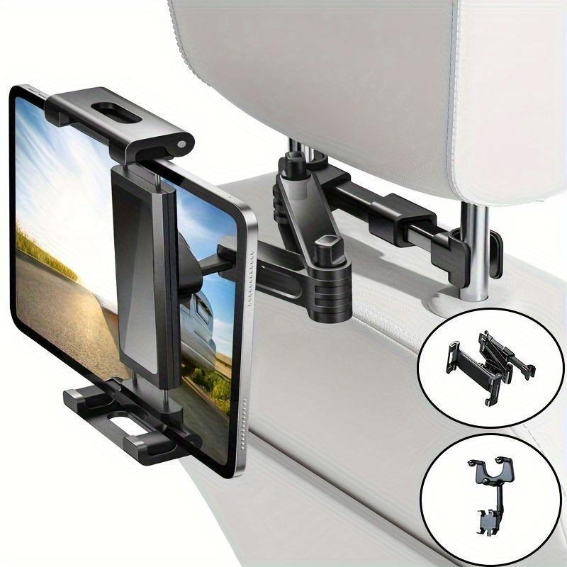 Car Seat Back Tablet Holder, 1pc Adjustable Car Seat Back Tablet Mount, Car Tablet Stand for 5"-12.9" Devices, Car Accessories 2