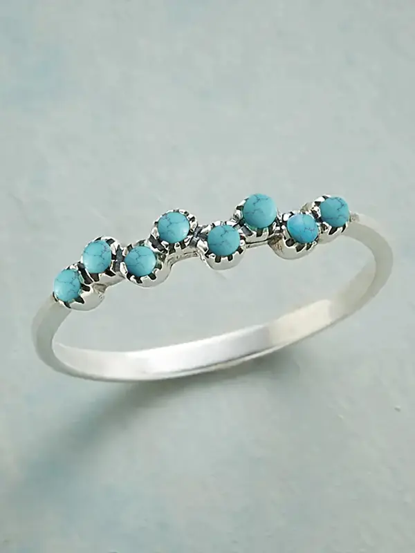 Fashion Turquoise Decorated Ring, Fashion Jewelry for Party, Daily Clothing Decor, Trendy All-match & Exquisite Jewelry for Birthday Gift 4