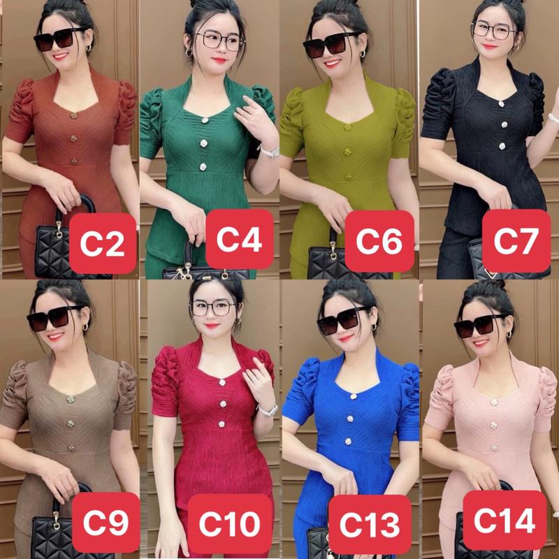  40-77kg Đồ bộ Xốp Nhật tay phồng đồ bộ mặc nhà đồ mặc nhà đẹp sáng ỐNG LOE 