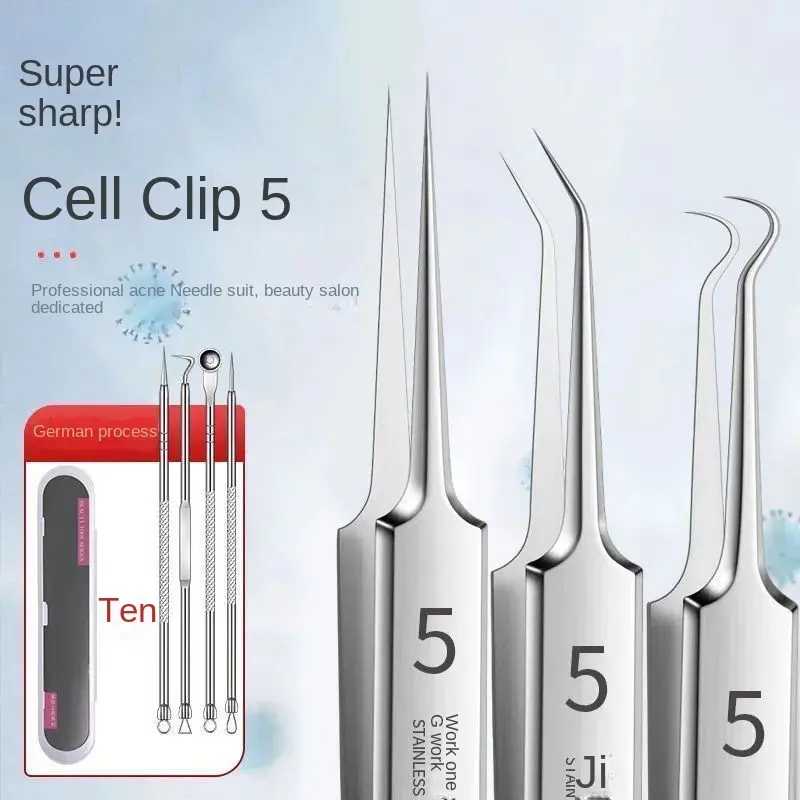 Kẹp Tế Bào Y Tế, Nhíp Đặc Biệt Trị Mụn Đầu Đen, Siêu Mịn, Dụng Cụ Loại Bỏ Mụn Đầu Đen, Loại Bỏ Mụn Trứng Cá Kín, Thích Hợp Để Loại Bỏ Mụn Trứng Cá Skincare Nữ Cho Bé Làm Đẹp Da