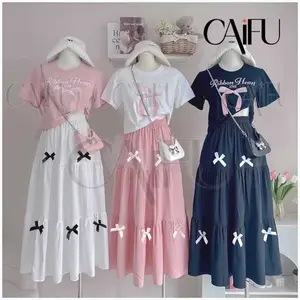 Fashion Rok Wanita Rok Bow Skirt Long Skirt