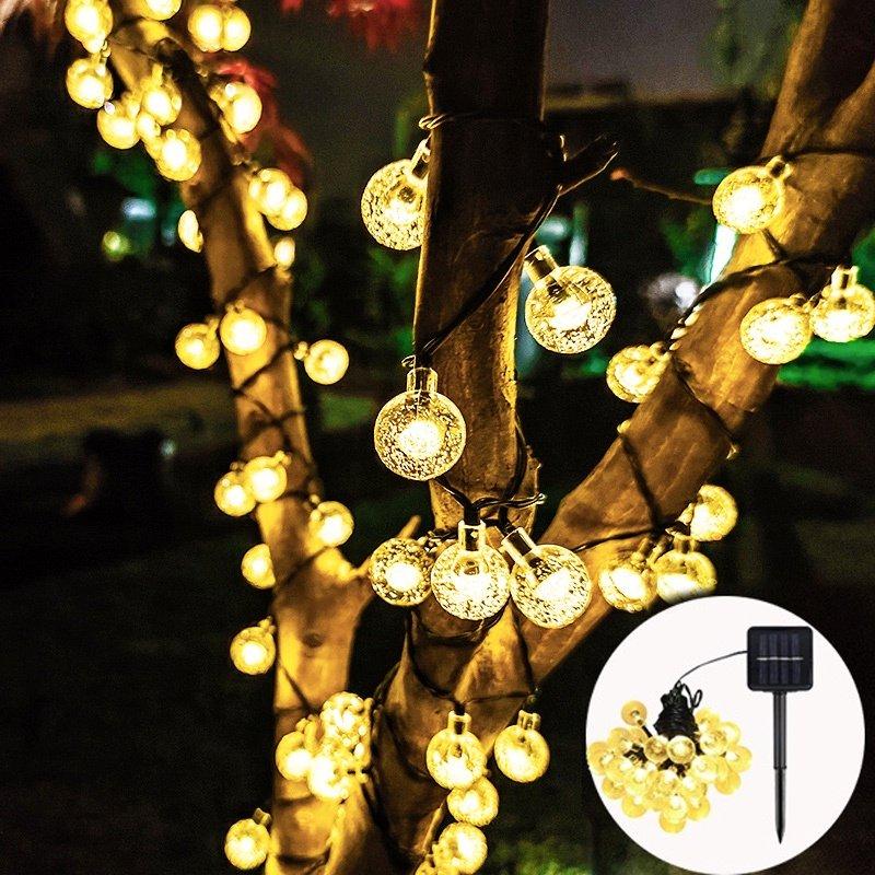 Đèn LED năng lượng mặt trời 8 chế độ, dây dài 12m 100 bóng 1