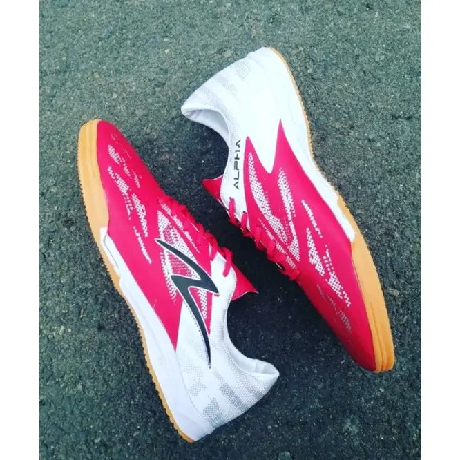 Sepatu futsal alpha abu abu lis hijau 4