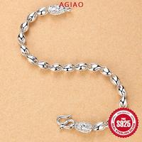 Gambar AGIAO Gelang Faucet Perak Pria Anti-Karat Baja Titanium 20cm - Platinum, 20cm dari A.GIAO.ID Kab. Gresik 4 Tokopedia