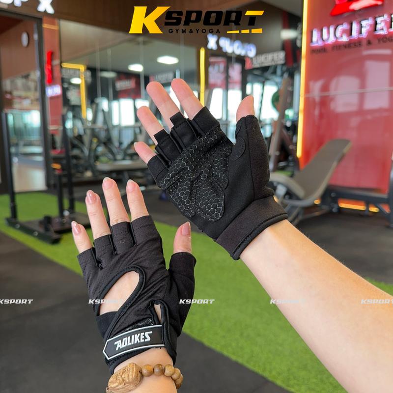Găng Tay Tập Gym AOLIKES 119 Hở Ngón Thể Thao Ngoài Trời Đạp Xe Yoga Tập Tạ Fitness Thoáng Khí Chống Trơn Trượt Bao Tay