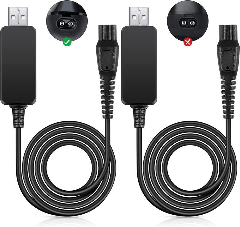 Product Introduction of 2 Pieces 15V USB One Blade HQ8505 Charger Cable Compatible with Philips Shaver Charger QP6520 QP6510 S5/ 7/9000, Aquatouch, Body 5