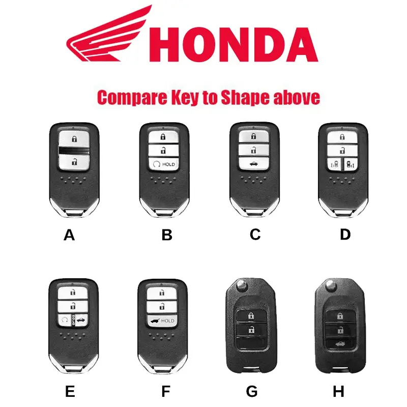 Cover Remote Honda Untuk Honda wrv HRV / CRV / Jazz / BRV 2014-2022 Car Kunci Penutup 1