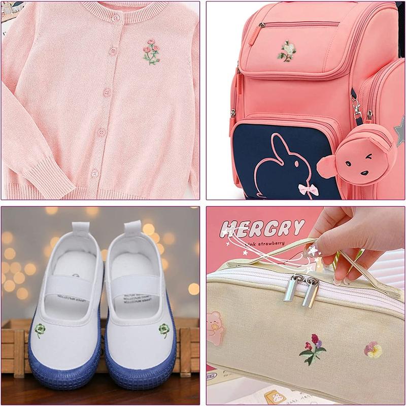 Product Introduction of Decorative 15pcs Mini Flowers 15 Patterns Mini Floral Iron on Patches Embroidered Patches Jeans 14