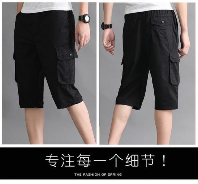Product Introduction of Summer Men's Casual Middle-Aged Cropped Pants Dad Workwear Shorts Middle-Aged and Elderly Cotton Loose Breeches Thin Pirate Shorts Menswear Lingerie 17