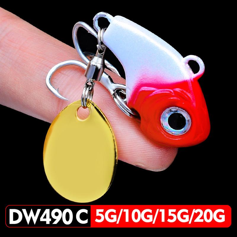 Product Introduction of Quality artificial goat speed saltwater fishing lead jigging metal jig lure5g7g10g14g 20g Rotating Metal Vib Vibration Bait Spinner Spoon Fishing Lure Jig 2